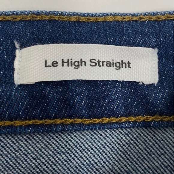 FRAME DENIM Le High Straight Jeans Asymetric Hem in Kingsway Size 31 - Picture 7 of 10